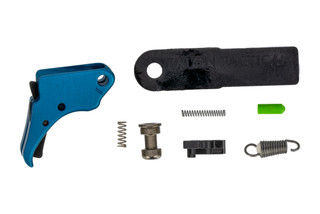 Apex Tactical Action Enhancement Trigger kit with blue aluminum trigger for the S&W M&P Shield.